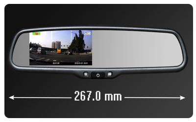 4.3 inch screen dual camera 720P/480P Car DVR Rear View Mirror Monitor,EV-043LA